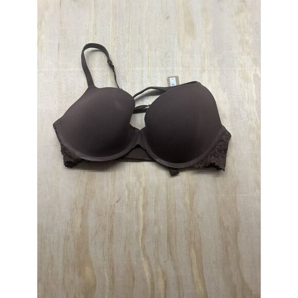 Skims Fits Everyone T Shirt Bra Cocoa Brown 36B - Picture 1 of 8